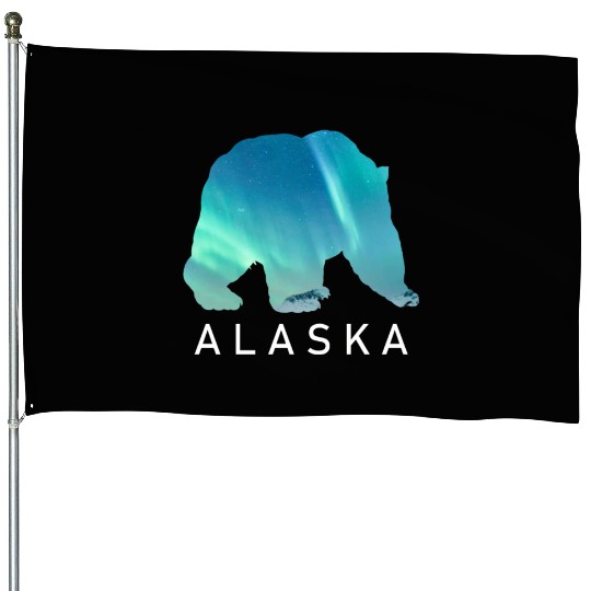 Alaska Gift USA Natur Bär Denali Grizzly Wald House Flags