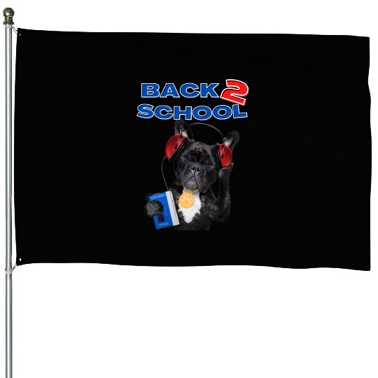 FRENCH BULLDOG BACK 2 SCHOOL aka BACK TO SCHOOL House Flags
