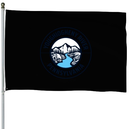 Youghiogheny River Pennsylvania State Lovers Mount House Flags