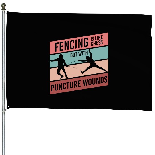 Fencing Sabre House Flags