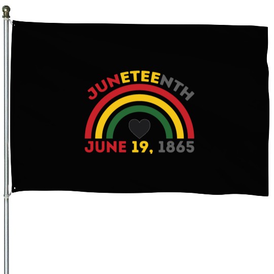 JUNETEENTH June 19th Black African American Day House Flags