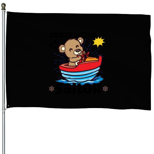 Sailing Sailboat Boating Kid Child Yacht Boat House Flags