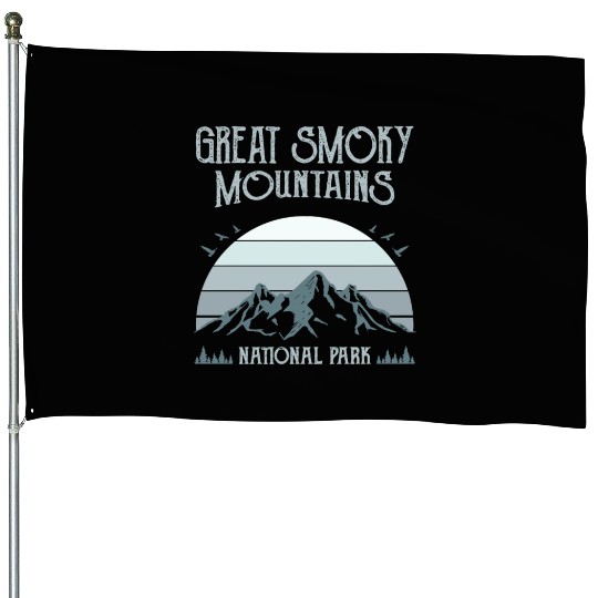 Great Smoky Mountains Vintage National Park House Flags