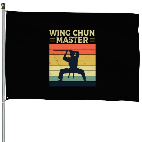 Wing Chun Master Martial Arts Fighter Coach House Flags