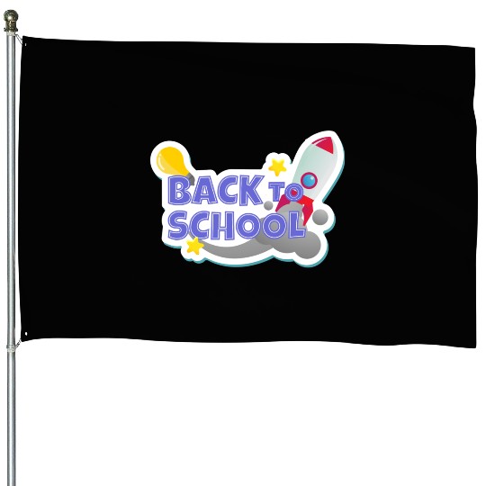 Back to School Sticker House Flags