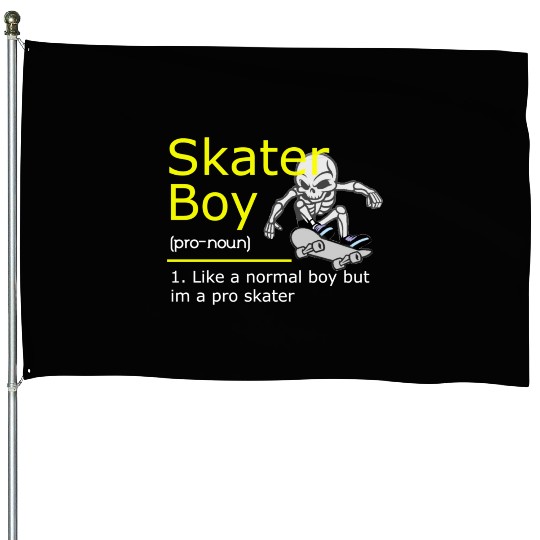 Skater Boy House Flags