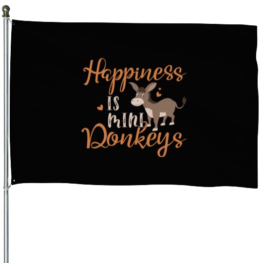 Miniature Donkeys Rancher Farmer Mini Donkey Lover House Flags