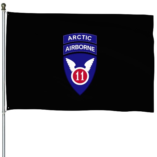 11th Airborne Division w Arctic Tab wo Txt X 300 House Flags