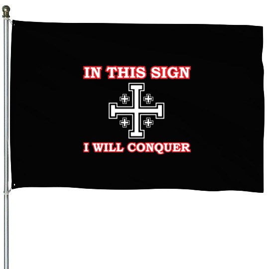 Crusader Cross Of Jerusalem Knights Templar House Flags