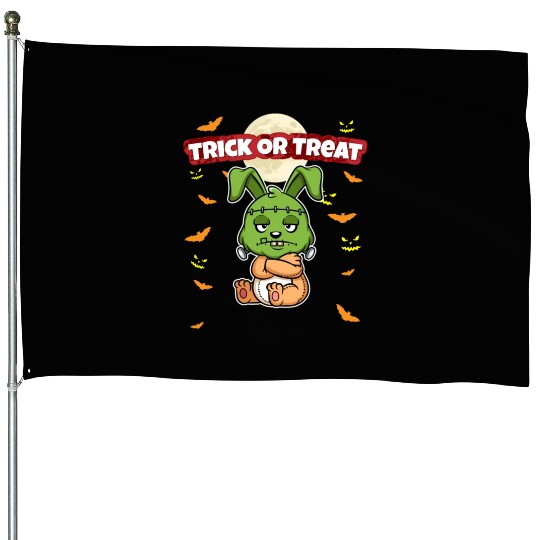 Trick Or Treat Scary Creepy Halloween Monster House Flags