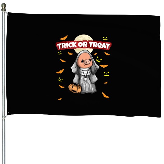 Trick Or Treat Scary Creepy Halloween Monster House Flags