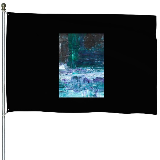 Abstract Grunge Brushstrokes Painting House Flags