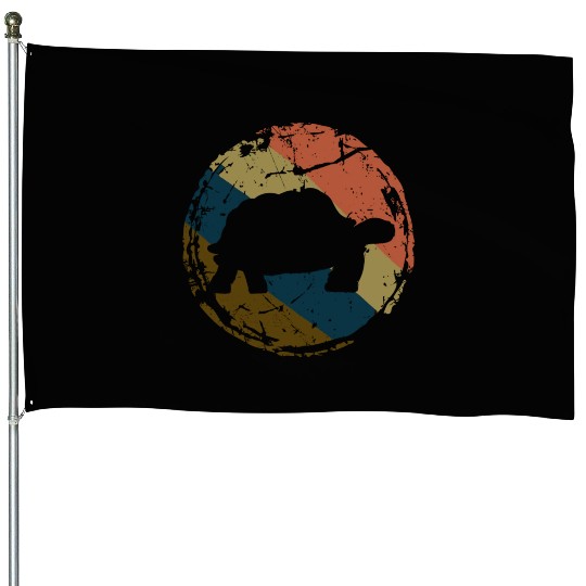 Turtle Lover Gift Tortoise Vintage Sea Turtle House Flags