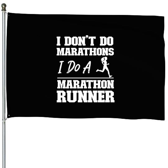Running Runner Half Marathon I House Flags