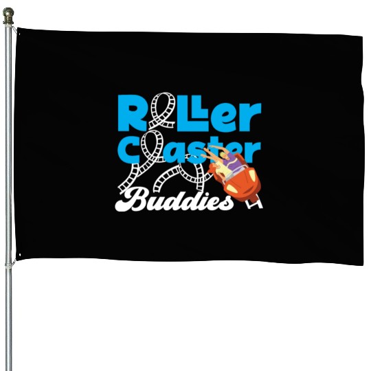 Roller Coaster Friends Besties House Flags