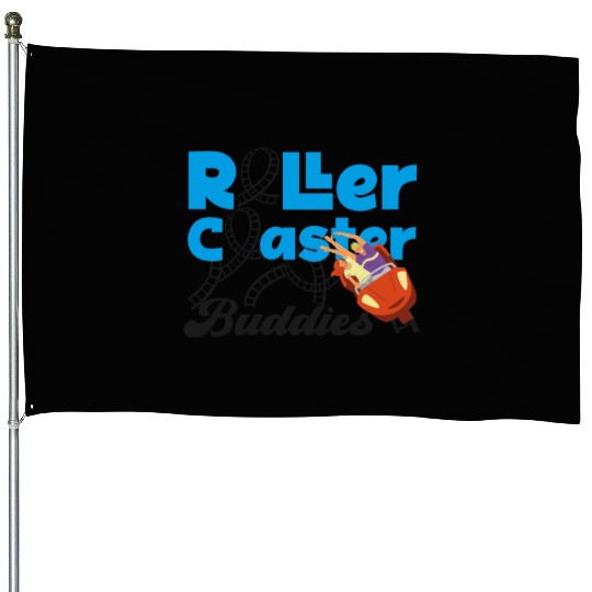 Roller Coaster Friends Besties House Flags