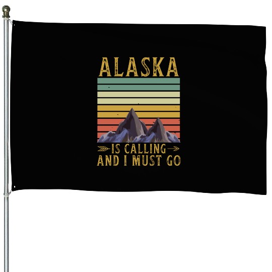 Alaska Gift USA Natur Bär Denali Grizzly Wald House Flags
