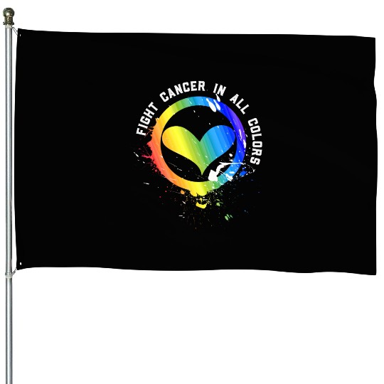 Cancer Sucks In Every Color Fighter Fight Support House Flags