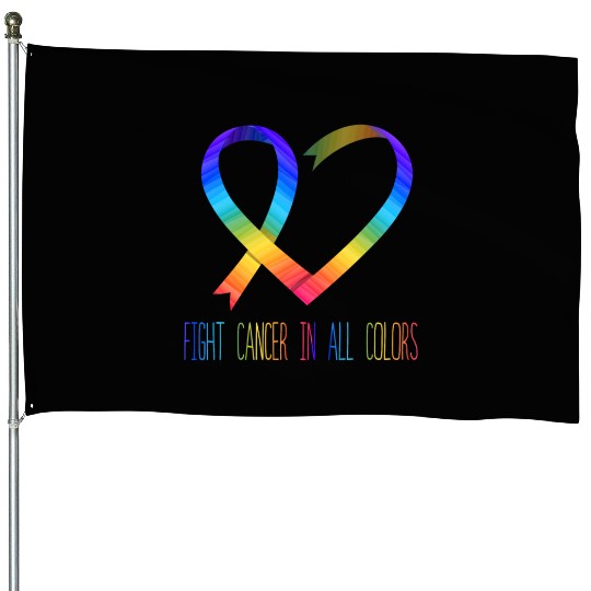 Cancer Sucks In Every Color Fighter Fight Support House Flags