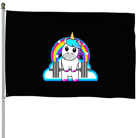 Unicorn Strong House Flags