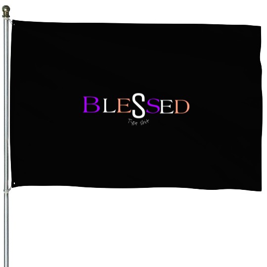 Purple and pink blessed aka pimp shit type shit House Flags