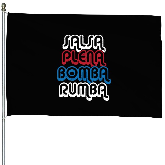 Puerto Rico Dance Salsa Plena Bomba Rumba House Flags