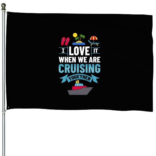 Cruise Ship Vacation Trip Party Sailing Boating House Flags