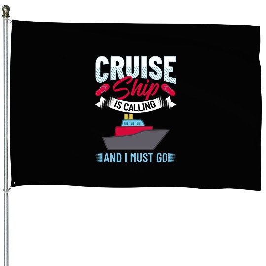 Cruise Ship Vacation Trip Party Sailing Boating House Flags