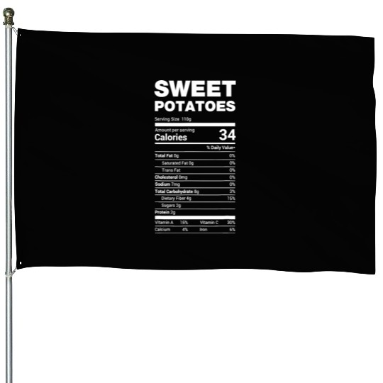 Sweet Potato Nutrition Funny Lazy Matching House Flags
