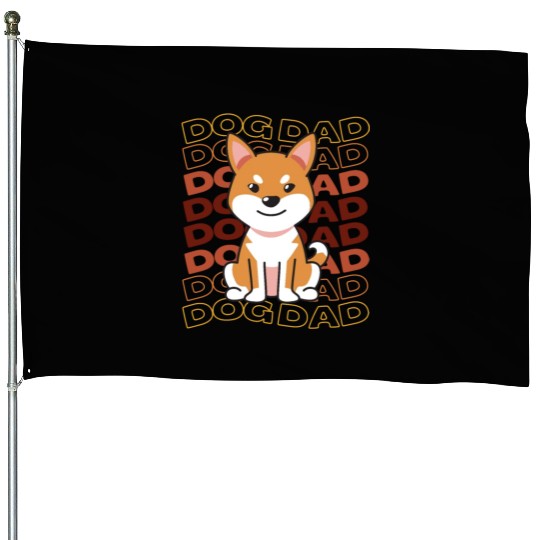 Dog Dad House Flags