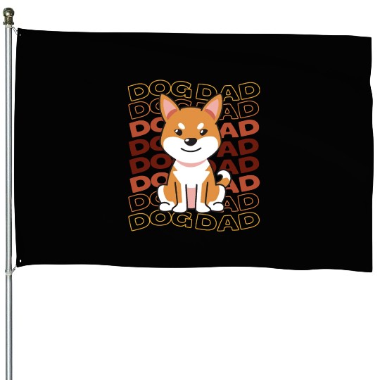 Dog Dad House Flags