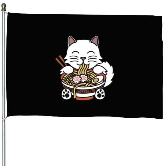 Persian Cat Ramen Noodles House Flags