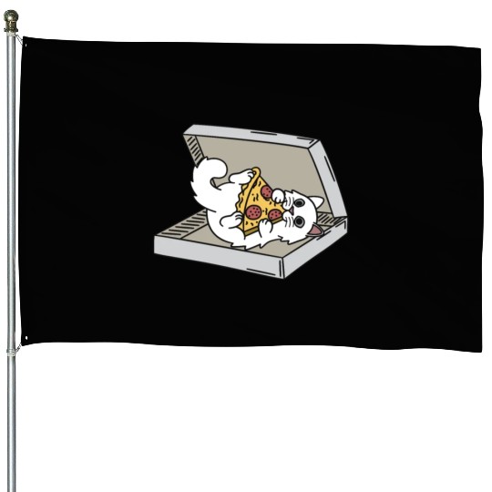 Persian Cat Pizza Lover House Flags