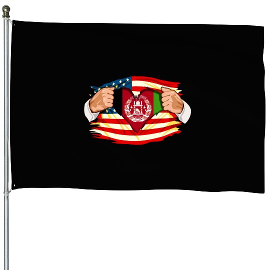 Afghanistan Who Live in America Afghani Flag House Flags