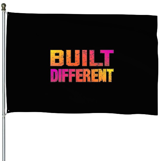Built Different On Another Level Funny Gaming House Flags