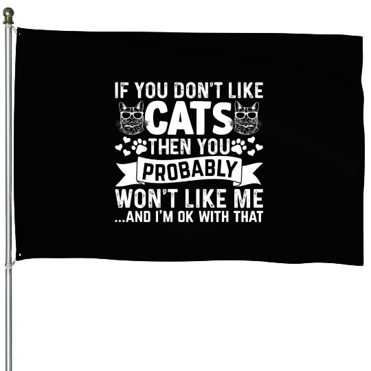 Cat Owner Cat Lover Baby Cats I Cute Cat Lover House Flags