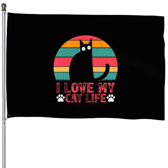Funny Cat Meme Cat Owner Cat Lover I Love My Cat L House Flags