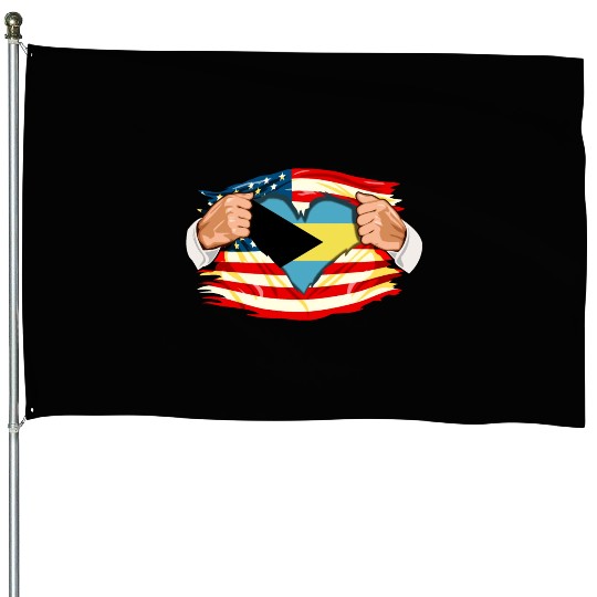 Bahamian Who Live in America Bahamas Flag House Flags