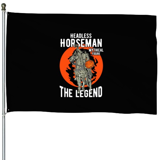 Headless Horseman Halloween House Flags, Halloween Party