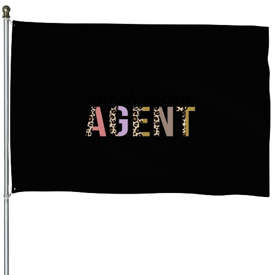 Purchasing Agent Leopard Print Funny House Flags