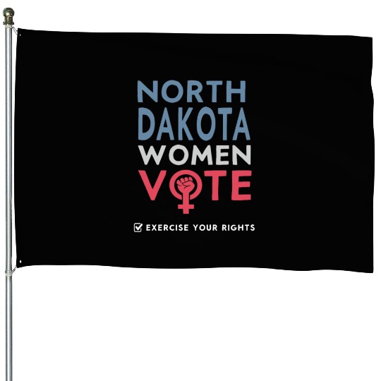 North Dakota Women Vote Voter 2022 Election House Flags