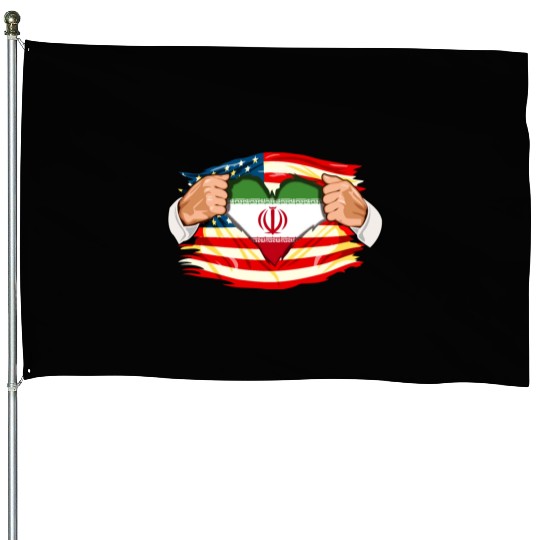 Persians Who Live in America Iran Flag House Flags