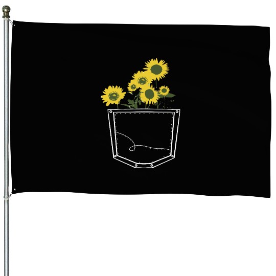 sunflower in my pocket House Flags for women