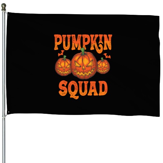 Halloween Pumpkin Squad House Flags
