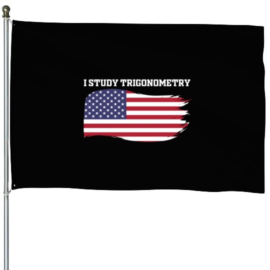 I Study Triggernometry 2nd Aamendment US American House Flags