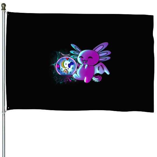 Axolotl Vampire Crystal Ball House Flags