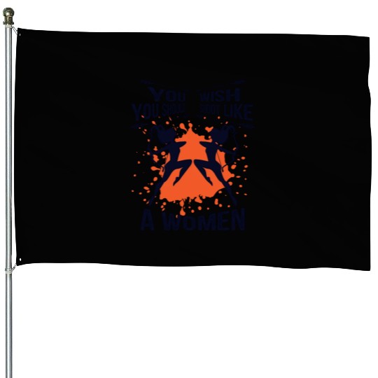 Archery Cool Saying Woman Power House Flags