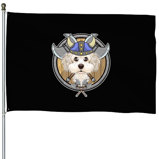 Bichon Frise I Valhalla I Viking House Flags
