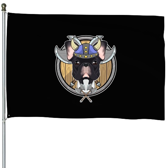 French Bulldog I Valhalla I Viking House Flags