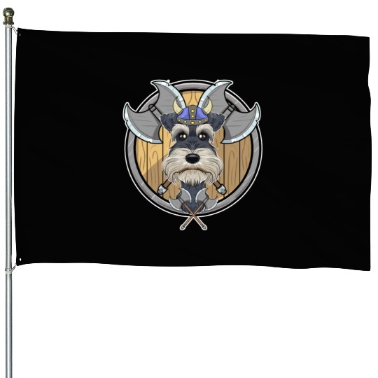 Miniature Schnauzer I Valhalla I Viking House Flags